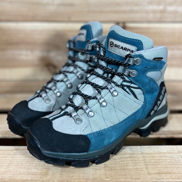 SCARPA Kailash Goretex Hiking Boot, Womens 6.5, Grey & Blue Suede - Picture 8 of 14